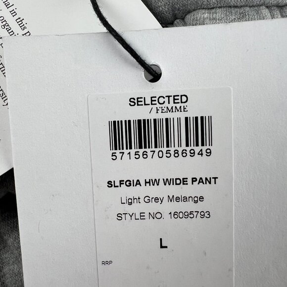 New Selected Femme Wide Leg Sweatpants Fleece Cozy Slouchy Oversized Loose Long - Picture 6 of 14